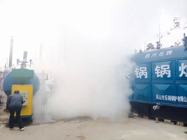 乐山锅炉生物质锅炉试验运行中2